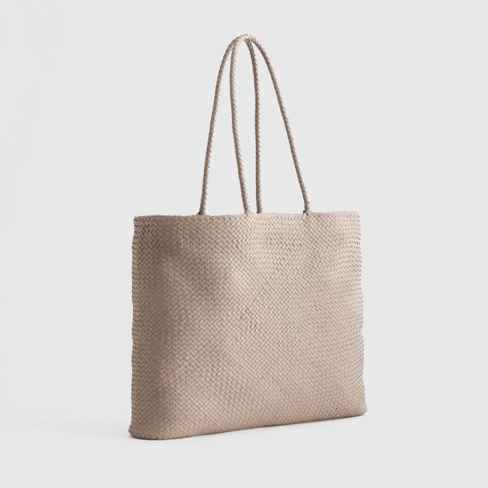 Quince Braided Tote in Taupe - Picture 3 of 11